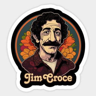 Jim Croce / Retro Fan Artwork Design Sticker